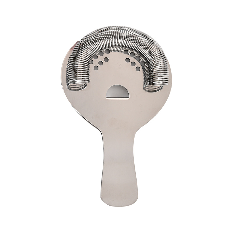 Filtru de gheață din oțel inoxidabil, formă semicirculară, pentru cocktailuri, filtru Hawthorne pentru gheață, accesoriu pentru shaker pentru uz casnic