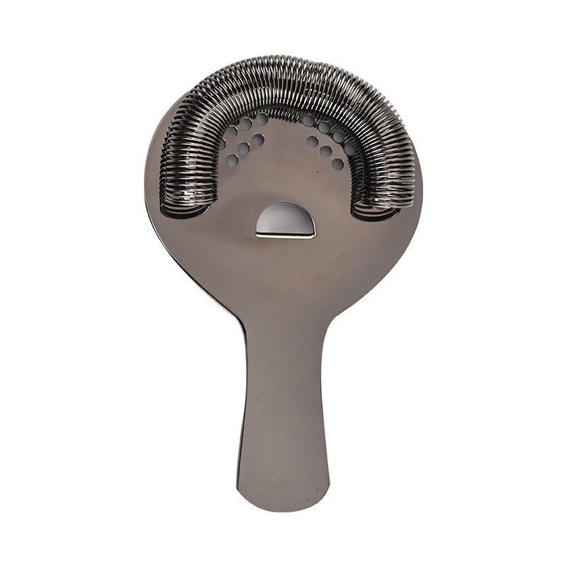Filtru de gheață din oțel inoxidabil, formă semicirculară, pentru cocktailuri, filtru Hawthorne pentru gheață, accesoriu pentru shaker pentru uz casnic