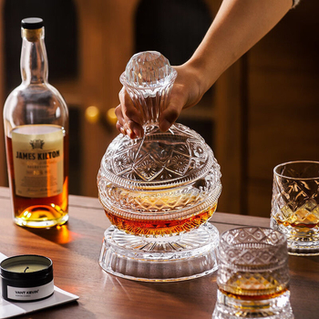 Set de pahare pentru whisky cu decantor din cristal, pentru uz casnic