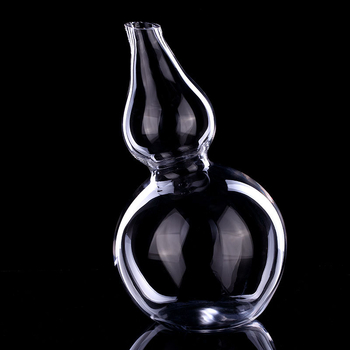 Decantor din sticlă, în formă de dovleac, turnat manual, 1000 ml+