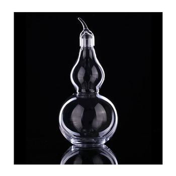 Decantor din sticlă, în formă de dovleac, turnat manual, 1000 ml+