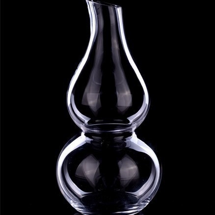 Decantor din sticlă, în formă de dovleac, turnat manual, 1000 ml+