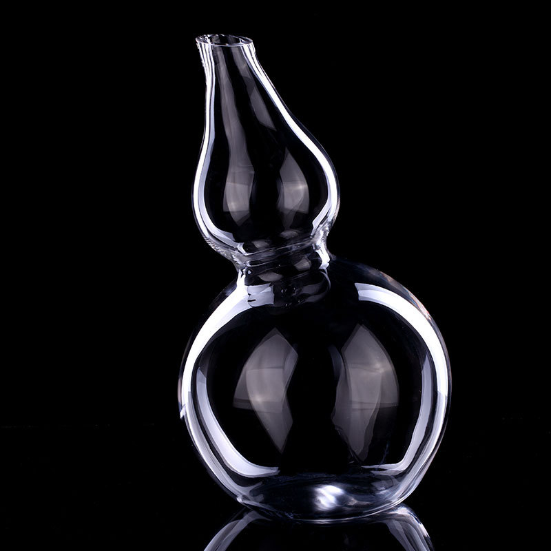Decantor din sticlă, în formă de dovleac, turnat manual, 1000 ml+