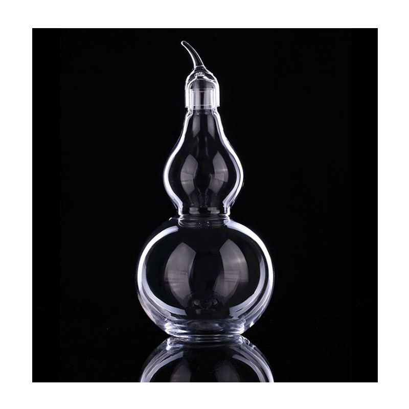 Decantor din sticlă, în formă de dovleac, turnat manual, 1000 ml+