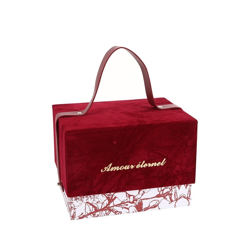 Cutie cadou pentru logodnă și nuntă, ambalaj de bomboane în stil european retro, cu ștampilă fierbinte, catifea de lux, cutie goală, 14x9x8 cm