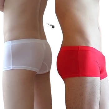 Muške boxerice od ice silk najlona, izrazito tanke, niska linija, proziran dizajn, moderan euro-američki stil