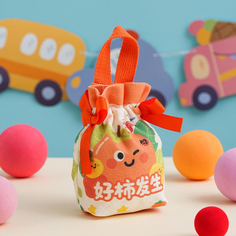 Geantă de cadou din pânză, pătrată, cu cutie de bomboane, pentru nunți și cadouri pentru copii (grădiniță și școală primară)