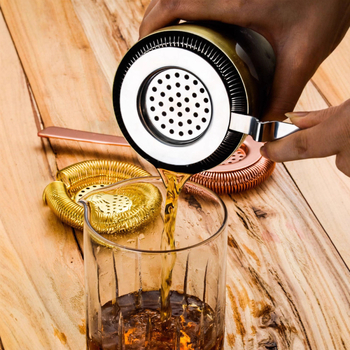 Filtru Hawthorne pentru cocktail din oțel inoxidabil, design îndoit, bar