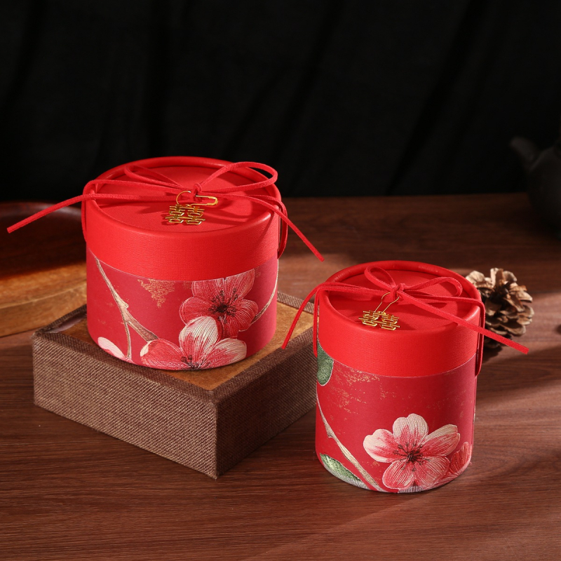Cutie de bomboane din lemn în stil chinezesc pentru nuntă, model creativ cu textură de lemn, cutie pentru bomboane la masa de nuntă, cutie cadou goală