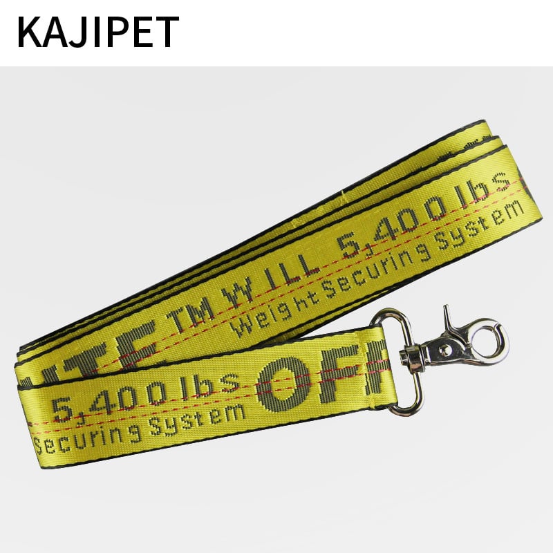 Нейлонова яка за кучета с повод Off-White за Френски булдог, Пудел и Шнауцер