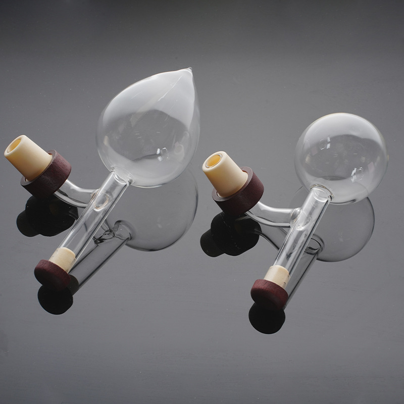 Decantor din sticlă transparent, în formă de piersică, pentru vin roșu și whiskey, portabil, turnare rapidă, design sferic