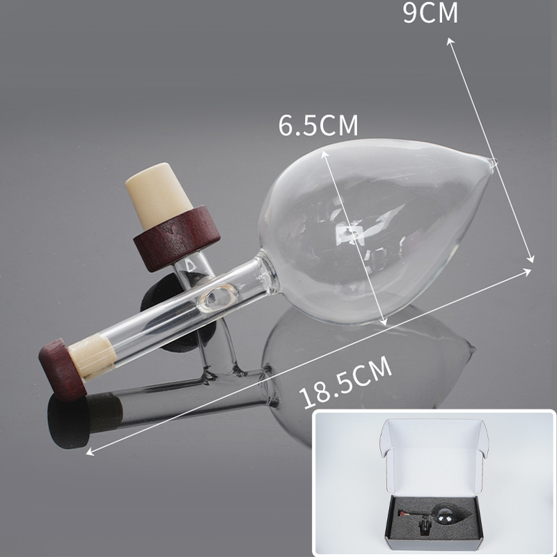 Decantor din sticlă transparent, în formă de piersică, pentru vin roșu și whiskey, portabil, turnare rapidă, design sferic