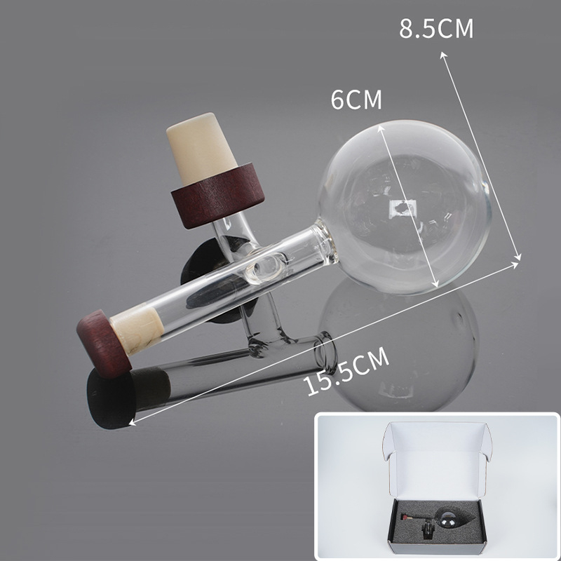 Decantor din sticlă transparent, în formă de piersică, pentru vin roșu și whiskey, portabil, turnare rapidă, design sferic