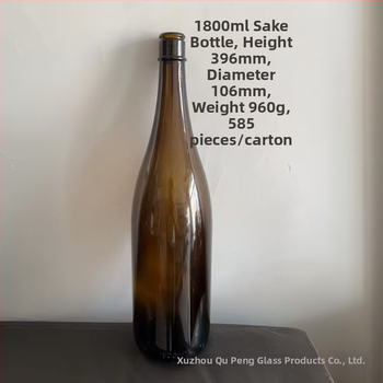 Dassai japonská fľaša na sake, sklenená fľaša s plastovou zátkou a hliníkovým uzáverom, 720 ml a 1,8 l, priehľadná