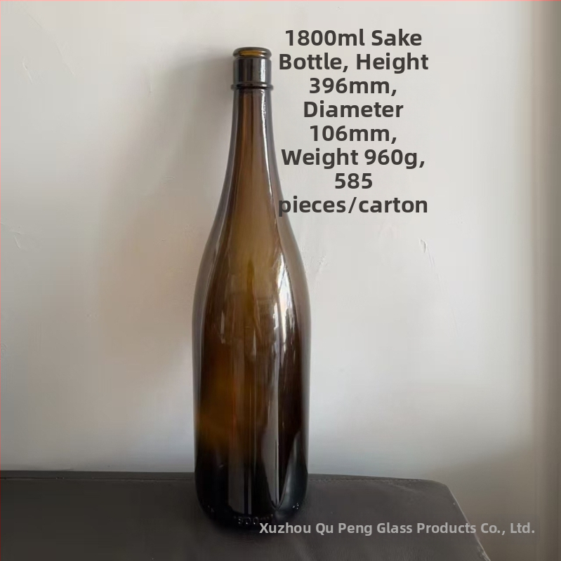 Dassai japonská fľaša na sake, sklenená fľaša s plastovou zátkou a hliníkovým uzáverom, 720 ml a 1,8 l, priehľadná