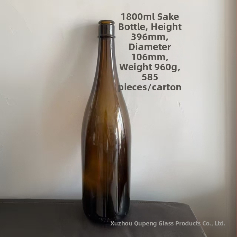 Dassai japonská fľaša na sake, sklenená fľaša s plastovou zátkou a hliníkovým uzáverom, 720 ml a 1,8 l, priehľadná