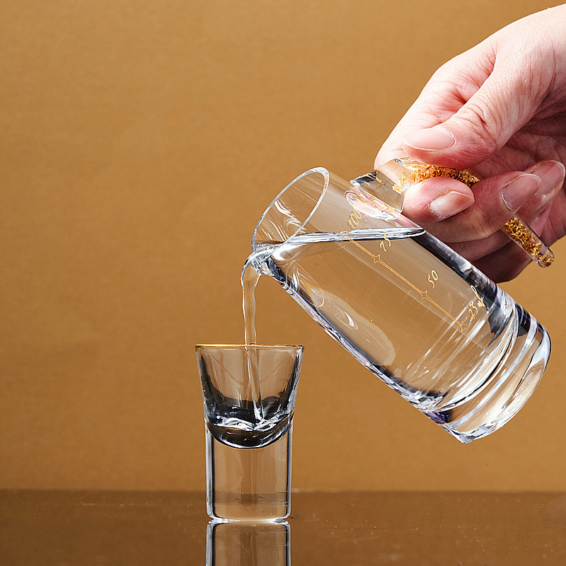 Set cadou din cristal Baijiu cu decantor și două pahare, logo imprimat
