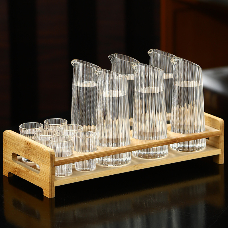 Set de pahare din cristal cu dozator, pentru uz casnic, pahare mici, veselă de băuturi în stil chinezesc, design creativ pentru porția individuală