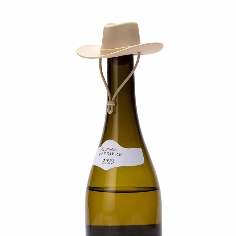 Dop din silicon pentru sticla de vin roșu, în formă de pălărie de cowboy
