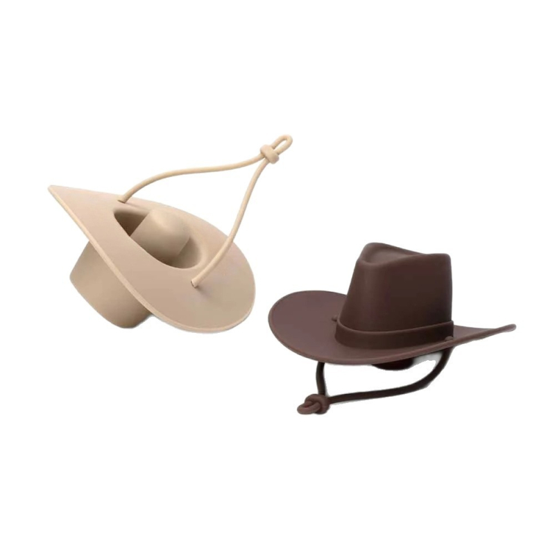 Dop din silicon pentru sticla de vin roșu, în formă de pălărie de cowboy