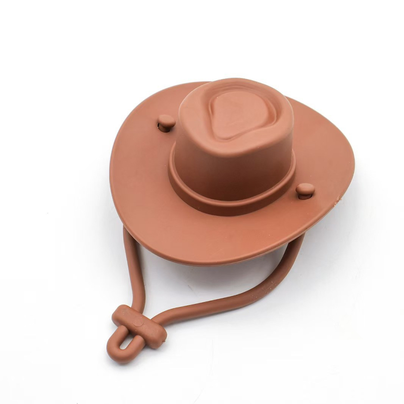 Dop din silicon pentru sticla de vin roșu, în formă de pălărie de cowboy
