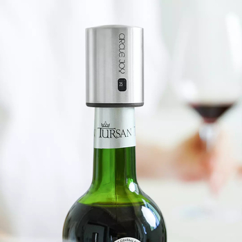 Deschizător electric pentru vin roșu, set cadou 4 în 1, din oțel inoxidabil 304, Round Music