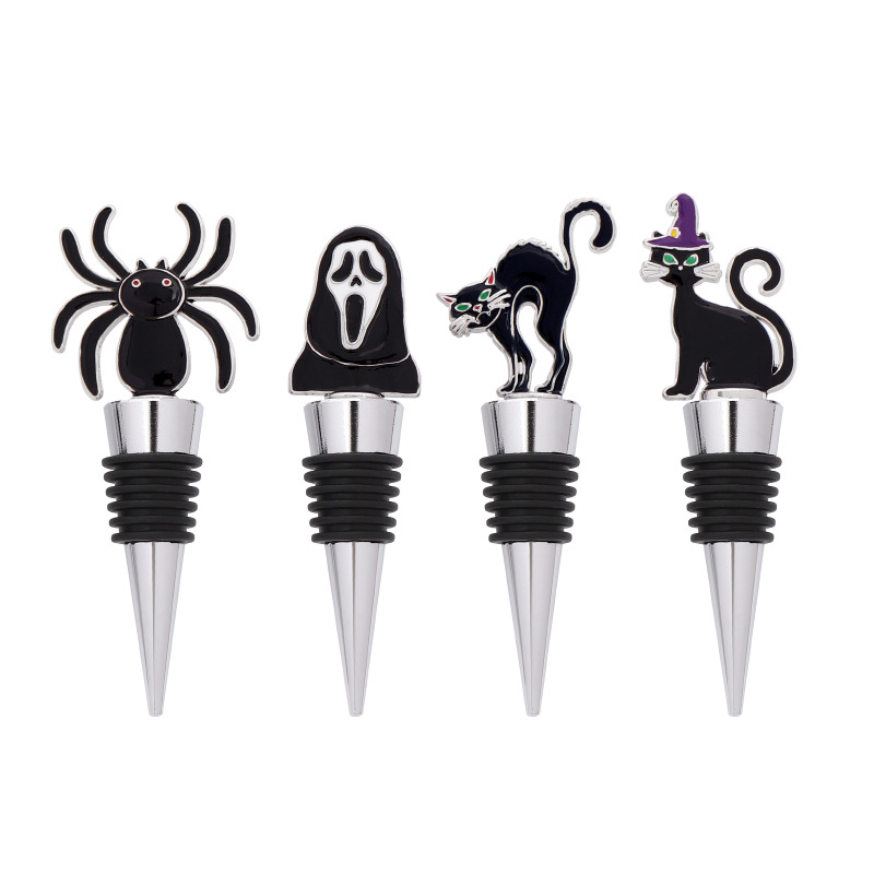 Dop pentru sticla de vin – cadou de Halloween, stil nordic, personalizabil pentru sărbătorile din Europa și America