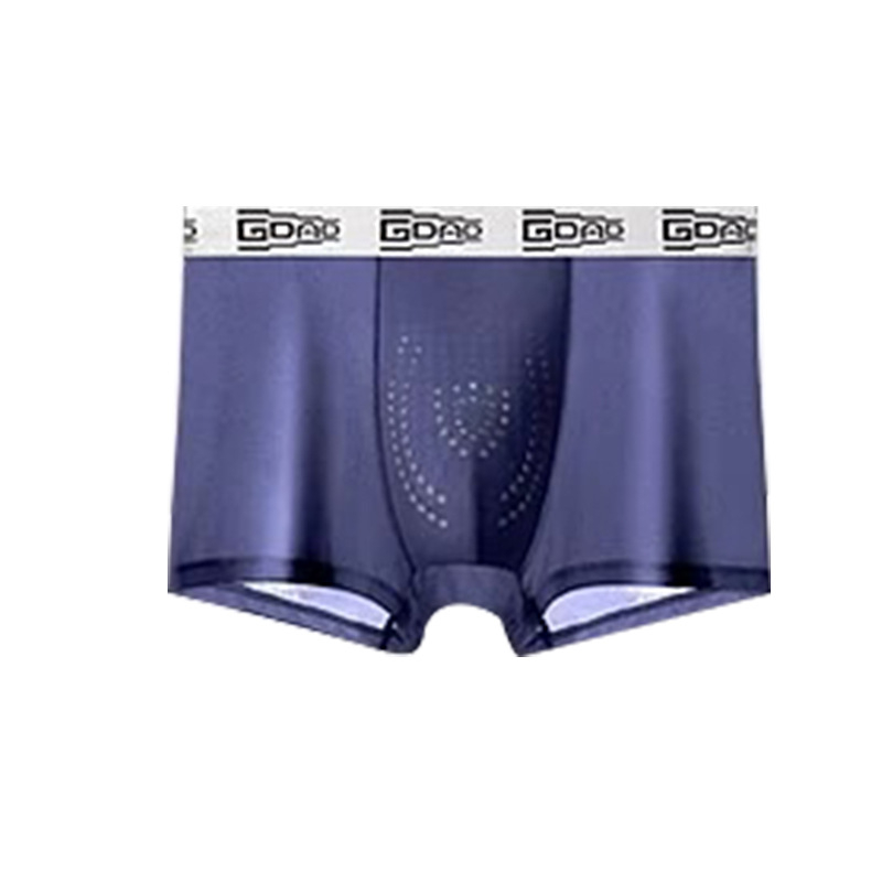 Muške bezšivne bokserice od ice-silk materijala, udobne koži, masažne čestice, ljetni model