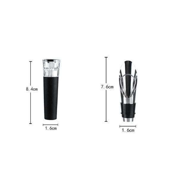 Stopper din silicon pentru vin roșu, sigiliu vacuum, pourer pentru servire, set pentru uz casnic – cuțit în formă de calut de mare