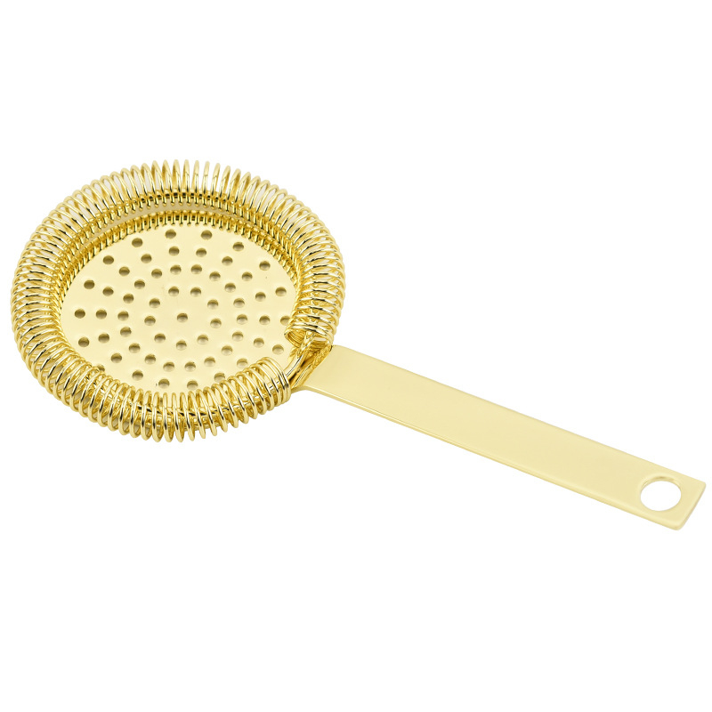 Filtru de gheață din oțel inoxidabil 304, mâner dreptunghiular și cap rotund – instrument de bar