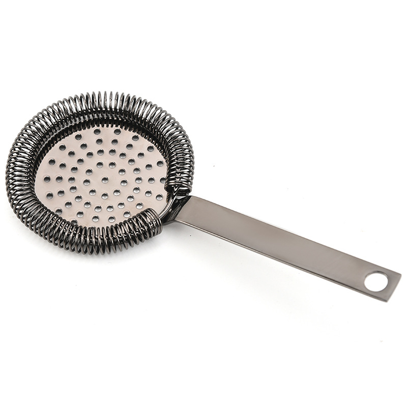 Filtru de gheață din oțel inoxidabil 304, mâner dreptunghiular și cap rotund – instrument de bar