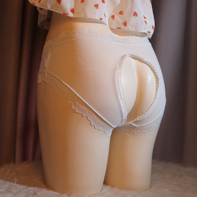 Prozirne mrežaste gaćice s dizajnom Camel Toe i otiskom Abalone, tanke, seksi transgender donje rublje