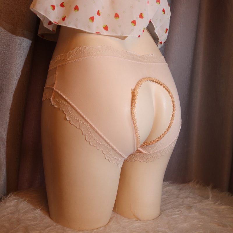 Prozirne mrežaste gaćice s dizajnom Camel Toe i otiskom Abalone, tanke, seksi transgender donje rublje