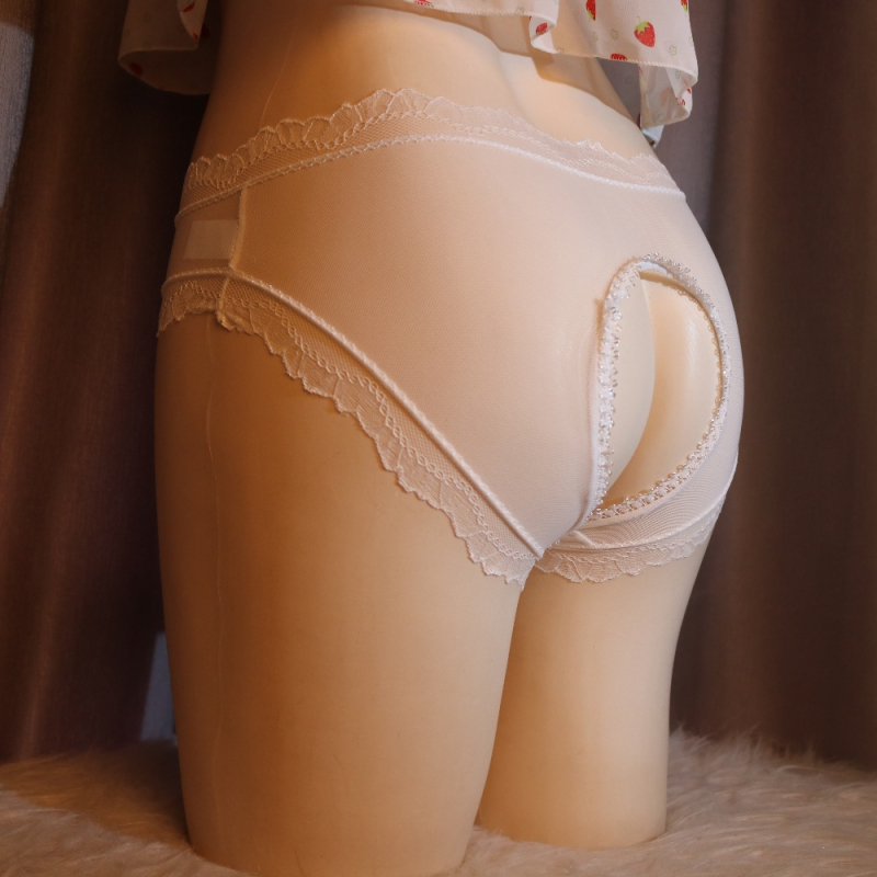 Prozirne mrežaste gaćice s dizajnom Camel Toe i otiskom Abalone, tanke, seksi transgender donje rublje
