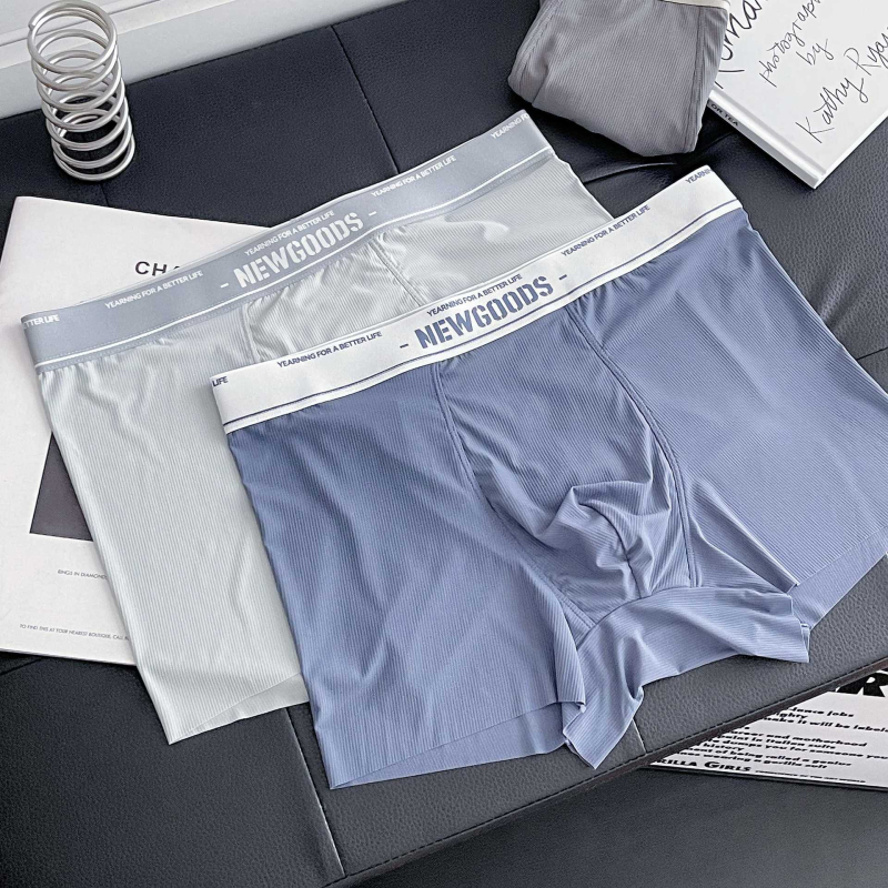 Muške bezšivne boxerice od ice silk, srednji pojas, prozračne, ultra tanke, antibakterijske 5A