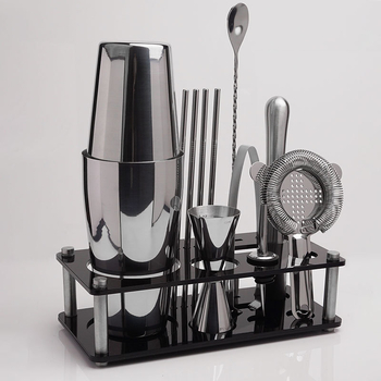 Set Boston pentru cocktail din oțel inox 304 într-o cutie cadou, shaker manual pentru ceai cu lămâie și ceai cu lapte