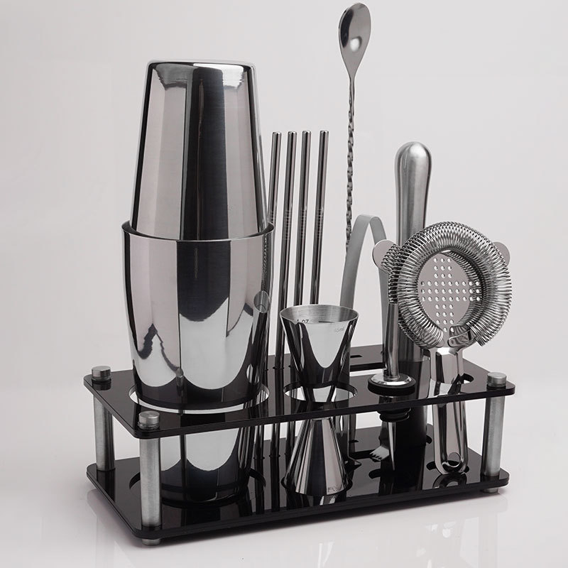 Set Boston pentru cocktail din oțel inox 304 într-o cutie cadou, shaker manual pentru ceai cu lămâie și ceai cu lapte
