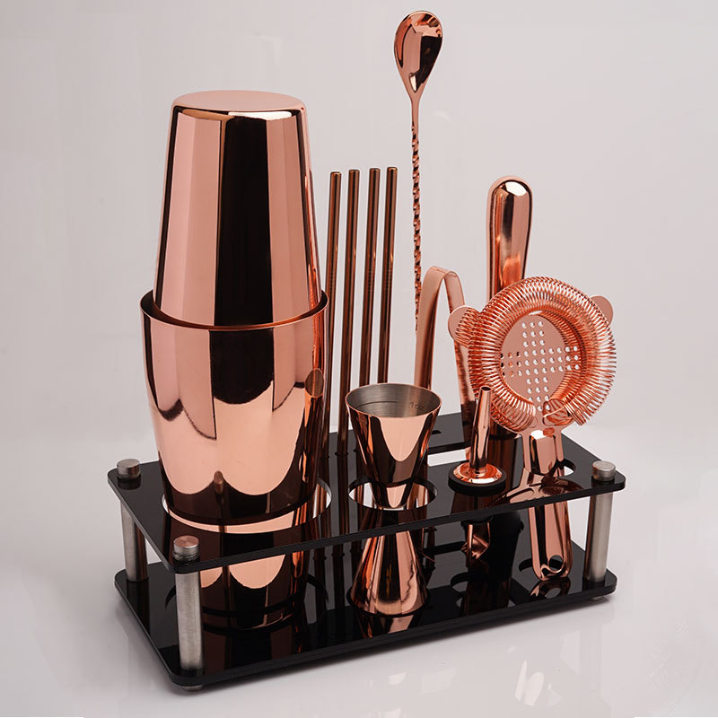 Set Boston pentru cocktail din oțel inox 304 într-o cutie cadou, shaker manual pentru ceai cu lămâie și ceai cu lapte