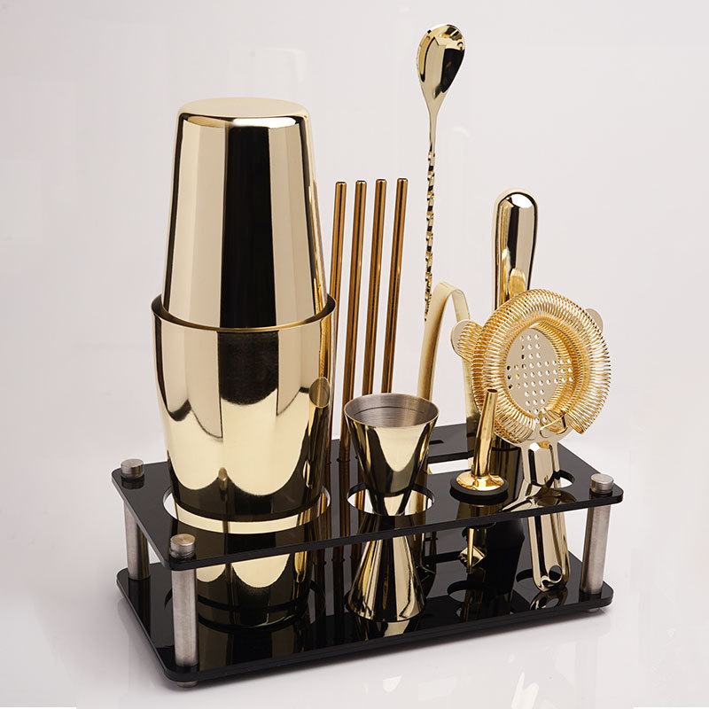 Set Boston pentru cocktail din oțel inox 304 într-o cutie cadou, shaker manual pentru ceai cu lămâie și ceai cu lapte