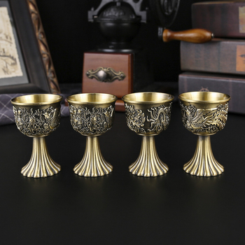 Mcnice crafts set de vin premium în cutie cadou, stil clasic pentru uz casnic, aspect bronz antic inspirat din Rusia, decantor, pahare și tavă de servire