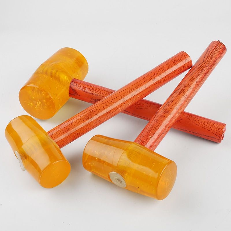 Ciocan din cauciuc transparent cu cap din plastic și mâner din plastic pentru montaj plăci – ciocan de construcție multifuncțional