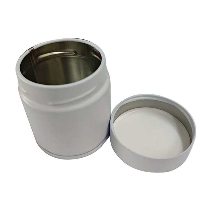 Cutie metalică pentru ceai cu capac filet circular, recipient pentru pudră de matcha, mic recipient pentru ceai