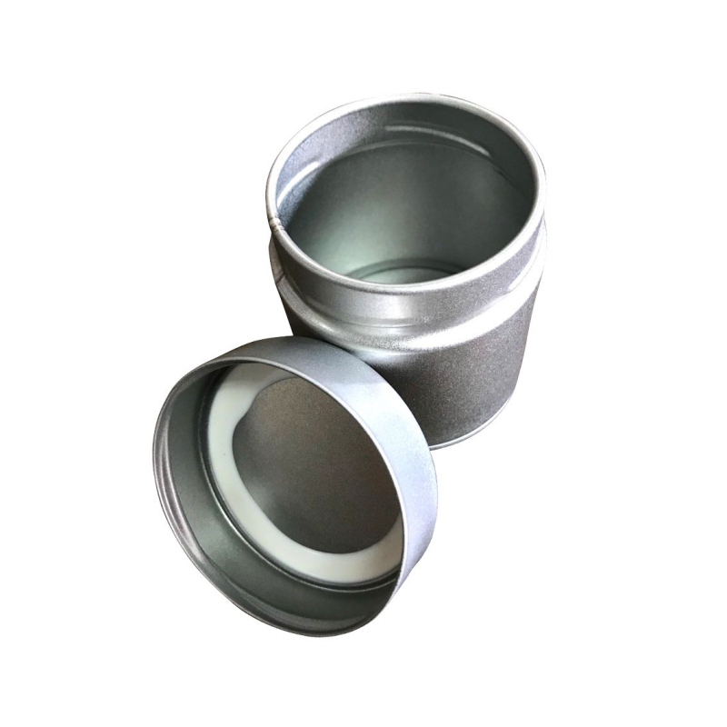 Cutie metalică pentru ceai cu capac filet circular, recipient pentru pudră de matcha, mic recipient pentru ceai