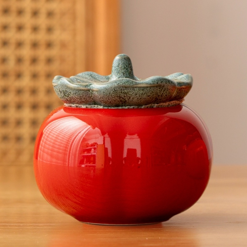 Mini recipient ceramic pentru ceai, cosmetică, pudră și balsam de buze, cu glazură colorată.