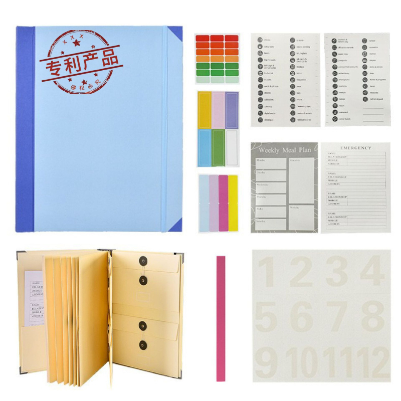 Dosar acordeon pentru documente, 4 buzunare, A4