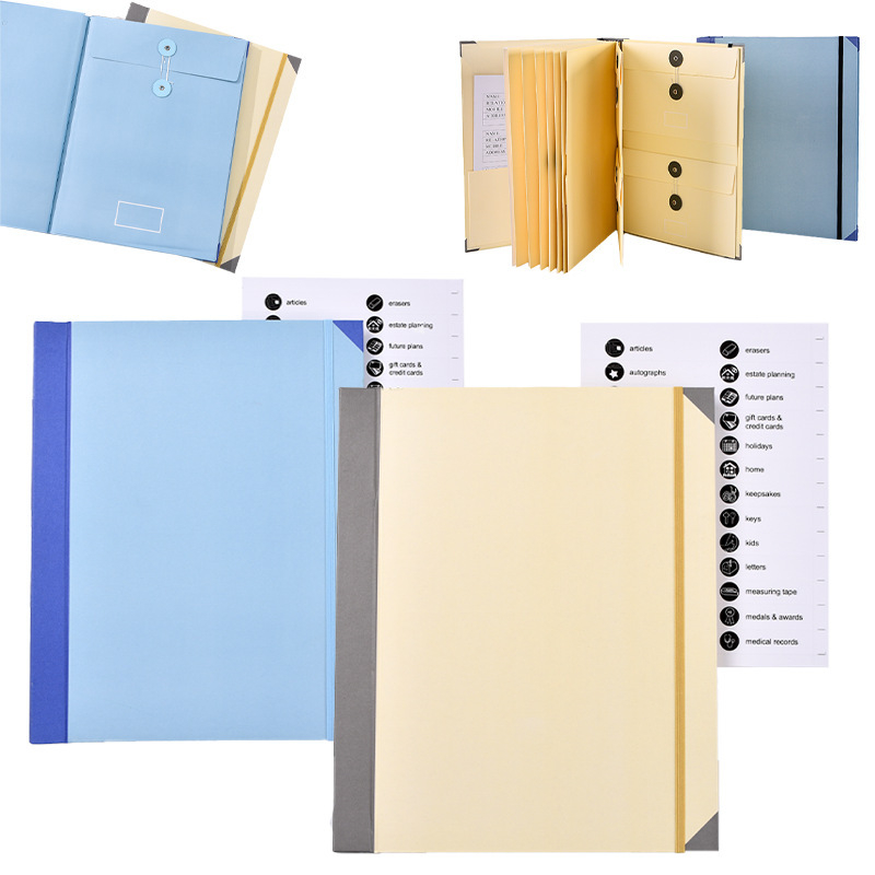 Dosar acordeon pentru documente, 4 buzunare, A4