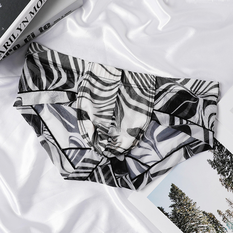 Muške gaćice s leopard printom, od ice silk tkanine, tanke i prozračne