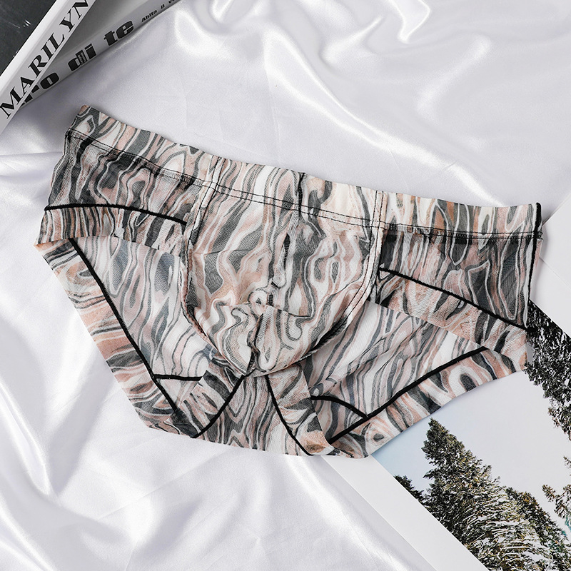 Muške gaćice s leopard printom, od ice silk tkanine, tanke i prozračne