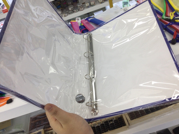 Dosar A4 cu inel D de 1,5 inch, din carton rigid perforat