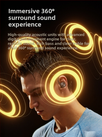 Bluetooth slúchadlá s háčikom na ucho, skutočne bezdrôtové, športový model 2024, dlhá výdrž batérie, vhodné na beh, Android kompatibilný